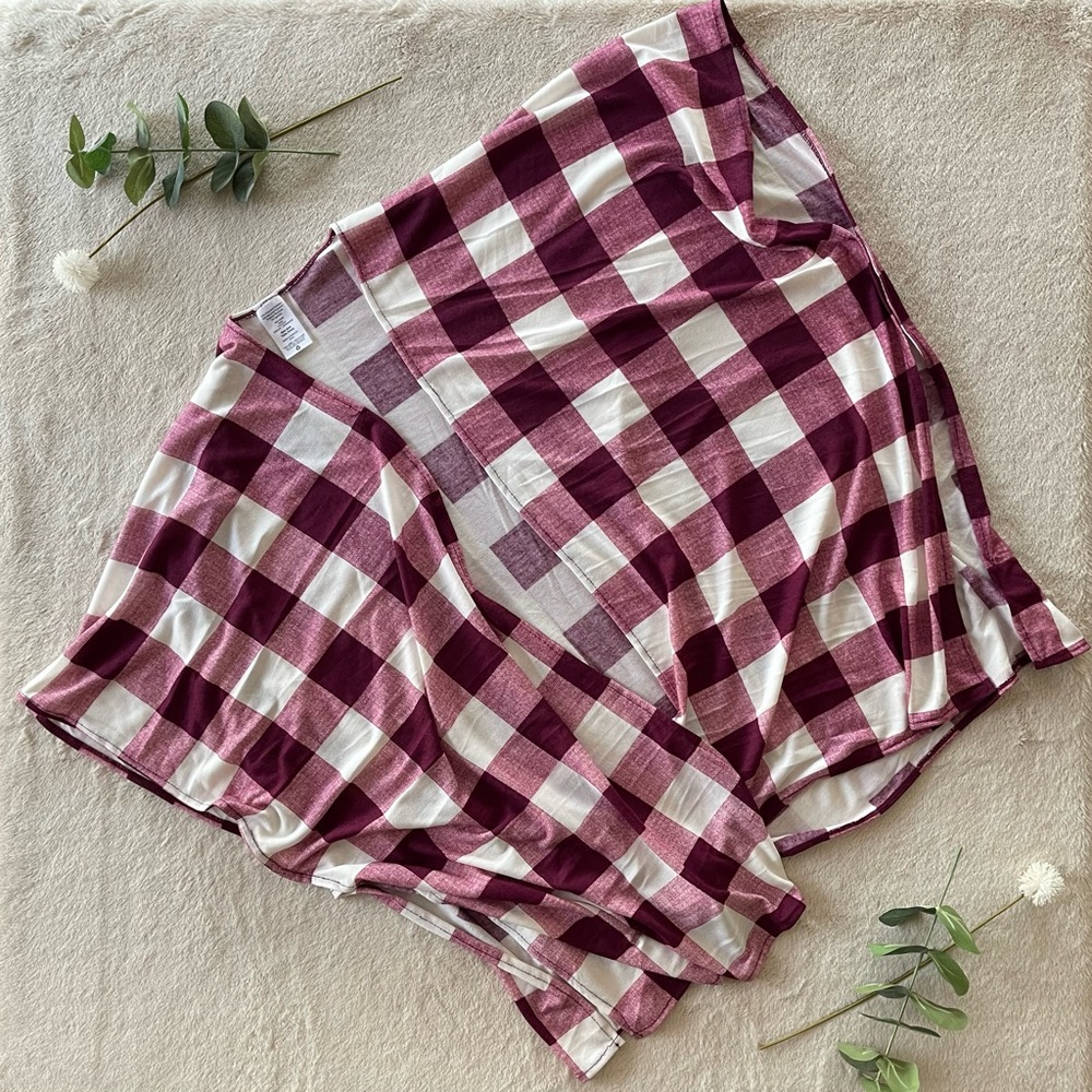 Plaid Cover-Up/Sleeveless Cardigan